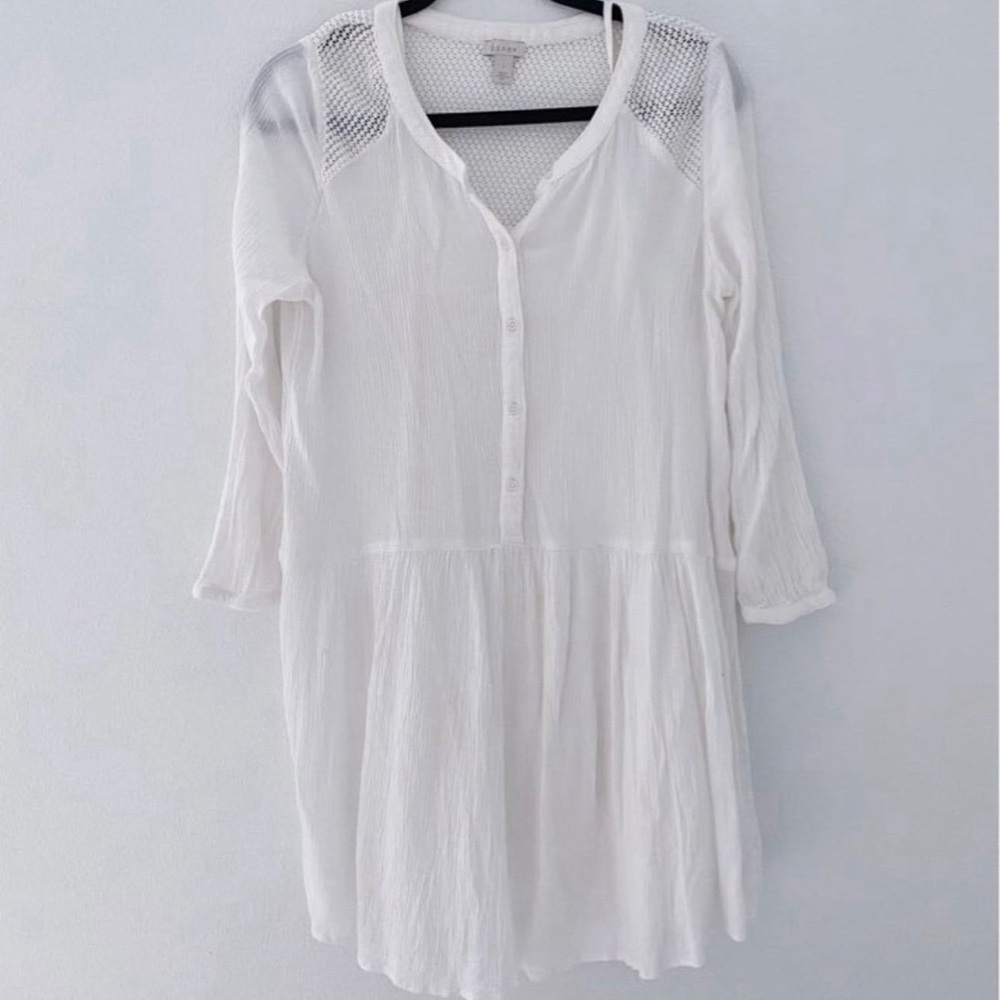 Nordstrom Hinge brand BOHO women's white spring summer dress Size Small 4 6
